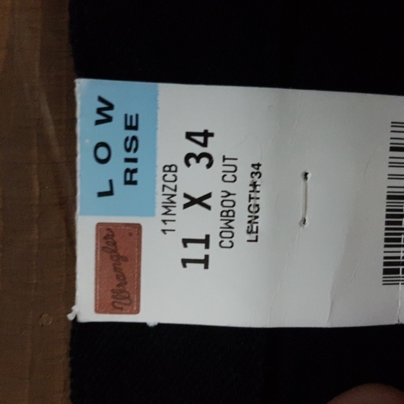 Vintage,  black,cowboy cut, low rise, Wrangler Jean's. - Picture 2 of 6
